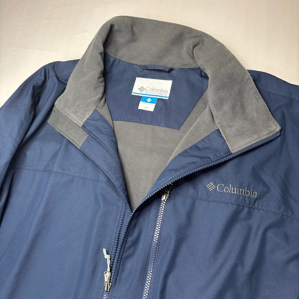 Columbia Northern Utilizer Jacket Mens 2XL Blue Fleece Full Zip Outdoor Coat